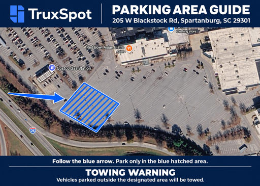 Truck Parking at 205 W Blackstock Rd, Spartanburg, SC 29301 - 2