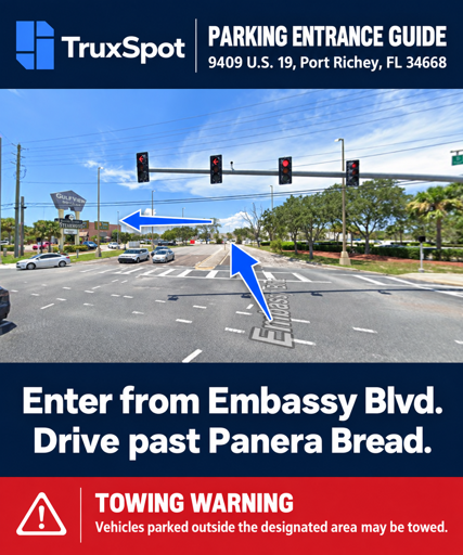 P2908 - Truck and Trailer parking 9409 U.S. 19, Port Richey, FL - 3