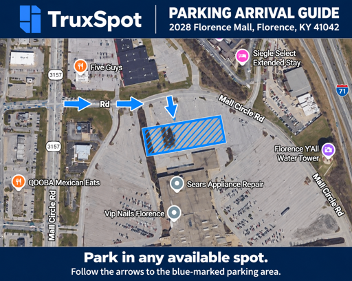Truck and Trailer Parking 2028 Florence Mall, Florence, KY 41042 - 6