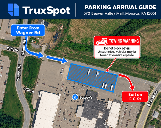 Truck Parking 570 Beaver Valley Mall, Monaca, PA 15061 - 4