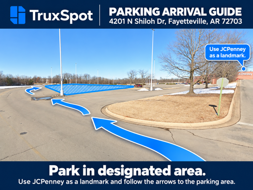 Truck Parking  Northwest Arkansas Mall: 4201 N Shiloh Dr, Fayetteville, AR 72703 - 5