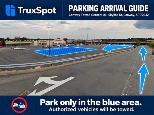 Truck Parking Conway Towne Center: 201 Skyline Dr, Conway, AR 72032 - 5