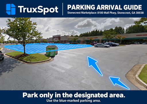 Truck Parking Stonecrest Marketplace: 8100 Mall Pkwy, Stonecrest, GA 30038 - 4