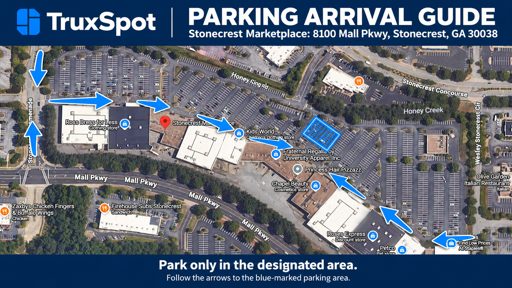 Truck Parking Stonecrest Marketplace: 8100 Mall Pkwy, Stonecrest, GA 30038 - 2