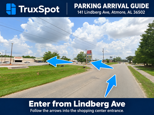 Truck Parking Atmore Shopping Center: 141 Lindberg Ave, Atmore, AL 36502  - 3