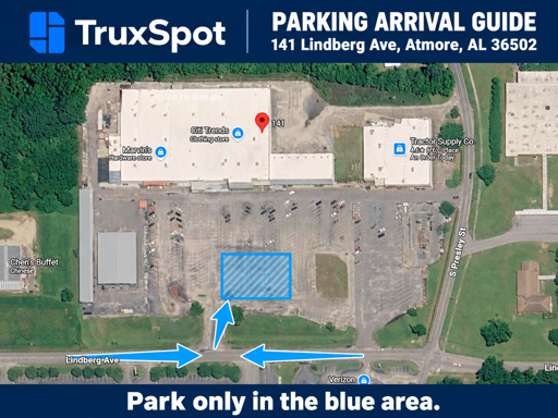 Truck Parking Atmore Shopping Center: 141 Lindberg Ave, Atmore, AL 36502  - 2