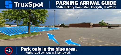 Truck Parking Hickory Point Mall: 1146 Hickory Point Mall, Forsyth, IL 62535 - 3